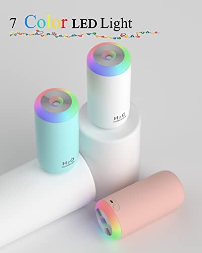 Mini Humidifier, 350ml Small Humidifier for bedroom, desk, portable, travel, plant (Pink) - Image 4
