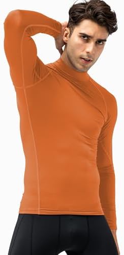 SPVISE Men's Compression Shirts Long Sleeve Mock Turtleneck Workout Tops - Image 5