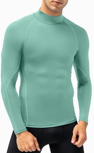 SPVISE Men's Compression Shirts Long Sleeve Mock Turtleneck Workout Tops - Image 2