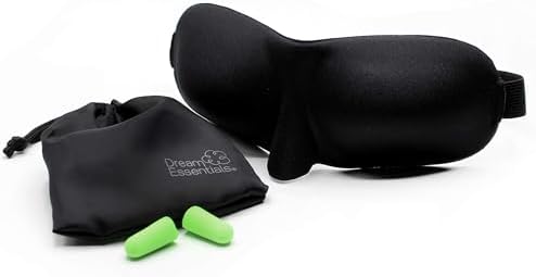 Wild Essentials® Sweet Dreams™ Comfortable & Contoured Sleep Mask Kit with Carry Pouch and Moldex® Ear Plugs, Travel Set, Gift by WildEssentials