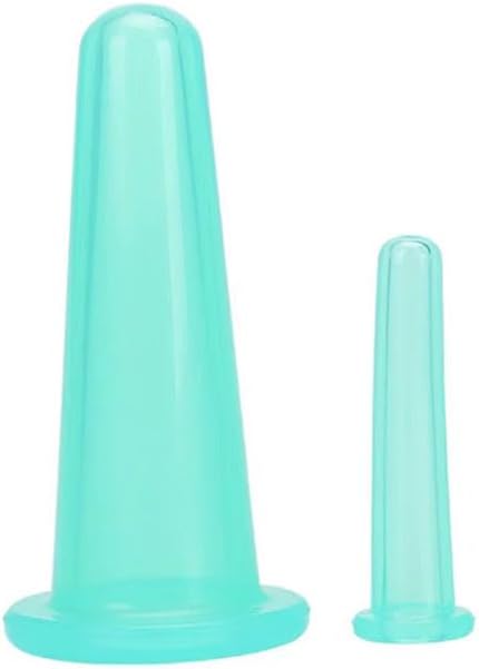 BWESOO 4Pcs Massage Cupping Set Silicone Mini Facial Cups Face Massager Helper Skin Care Neck Back Eyes Massaging Cup Safe to Use, Don't Worry About Burns Health Care Products (Green) - Image 2