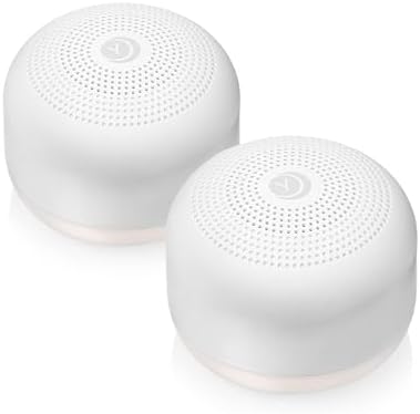 Yogasleep Travel Mini Portable White Noise Sound Machine (2 Pack) 6 Soothing Sounds, Volume Control, Dimmable Night Light, Sleep Therapy for Adults & Kids, USB Rechargeable, Lanyard Included by Yogasleep
