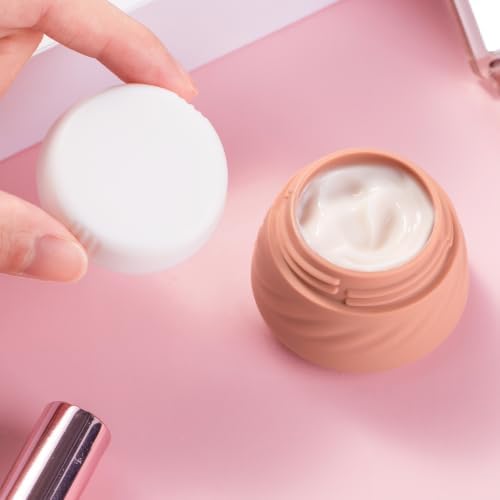 Gemice Silicone Cream Jars TSA Approved Travel Size Containers with Clear Bag, Leak-proof Travel Accessories with Lid for Cosmetic Face Body Hand Cream (4 Pack) - Image 3