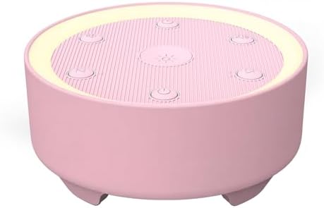 Kipcush White Noise Machine for Sleeping, Baby & Adults, High-Fidelity Non-Looping Sounds, Sleep Sound Machine with Dimmable Night Light, USB Powered, Memory Function, Home, Nursery & Travel by Kipcush%C2%AE