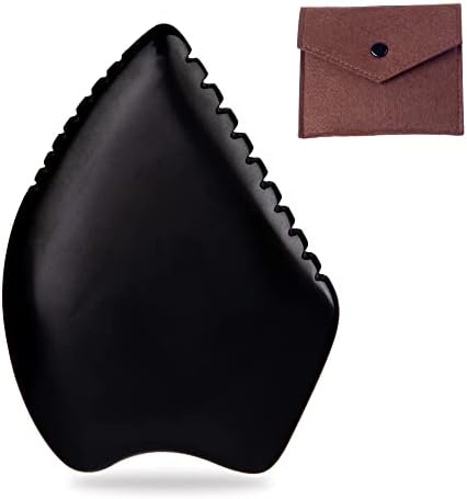 Gua Sha Facial Massage Tools, BianStone Traditional Face & Body Massage Tool, Lymphatic Drainage Face Sculpting Tool, The Newly Upgraded Unique Tooth Edge by YUANCHUPIN
