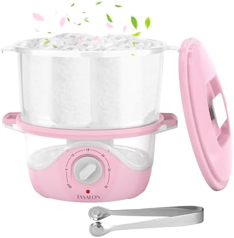 TASALON Pink Hot Towel Steamer for Facials, 5-Min Quick Heating Towel Warmer Machine, Portable Spa Salon Equipment with Aromatherapy for Massage by TASALON