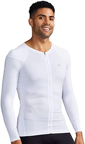 Tommie Copper Mens Long Sleeve Compression Shirt with Front Zipper – Full Back & Shoulder Support, Posture Corrector by TommieCopper