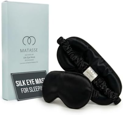 MATASSE 100% Mulberry Silk Sleep Mask, 22 Momme Grade 6A, Black by MATASSESilkyourlife