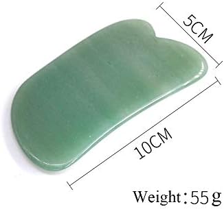 Facial Gua Sha Tool for Chin Massage Tool Natural Jade Stone Gua Sha Board for Face SPA Acupuncture Therapy Trigger Point Treatment - Image 3
