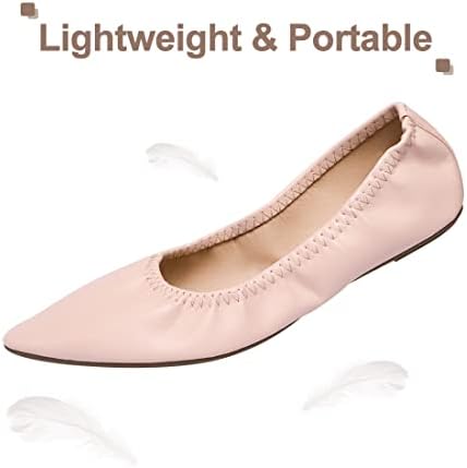 Women's Ballet Flat Slip On Flats - Classic Casual Dress Shoes, Foldable Portable Travel Ballet Walking Shoes - Image 3