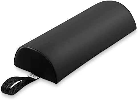 Saloniture Half Round Neck Massage Table Bolster Pillow Pad - 13 x 6 x 3 Inch - Black by Saloniture