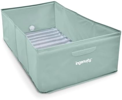 Ingenuity Tuckaway Toddler Folding Tub, Converts Shower to Tub, Folds to Store, Easy to Clean, No Assembly Required, Portable Baby Bathtub for Travel, 12M-5Y, Green - Image 4