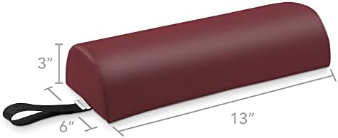 Saloniture Half Round Neck Massage Table Bolster Pillow Pad - 13 x 6 x 3 Inch - Burgundy - Image 2