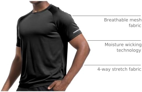 Boyzn 1, 3, 5 or 7 Pack Men's Workout Running Shirts, Dry Fit Moisture Wicking T-Shirt, Gym Athletic Short Sleeve Tee Shirts - Image 4