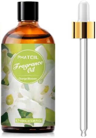 PHATOIL 3.38FL.OZ Orange Blossom Fragrance Oils for Aromatherapy, Essential Oils for Diffusers for Home, Perfect for Diffuser, DIY Candle and Soap Making, DIY Scented Products - 100ml by PHATOIL