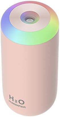 Mini Humidifier, 350ml Small Humidifier for bedroom, desk, portable, travel, plant (Pink) by O-MeiStars