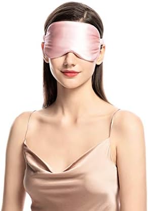 Mulberry Natural Silk Sleep Mask for Women & Men with Elastic Strap, Super Soft Sleeping Eye Mask, Size M, (Pink) - Image 5
