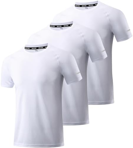 Boyzn 1, 3, 5 or 7 Pack Men's Workout Running Shirts, Dry Fit Moisture Wicking T-Shirt, Gym Athletic Short Sleeve Tee Shirts by Boyzn
