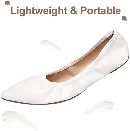 Women's Ballet Flat Slip On Flats - Classic Casual Dress Shoes, Foldable Portable Travel Ballet Walking Shoes - Image 3