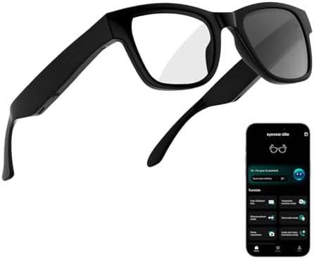 AI Smart Glasses with ChatGPT – Bluetooth, Real-Time Translation, Music & Hands-Free Calls, Photochromic Lenses, UV & Blue Light Protection for Men & Women by KWENRUN