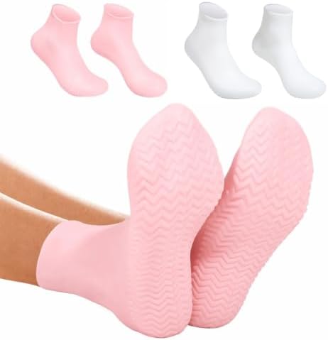 Silicone Moisturizing Socks for Dry Cracked Feet for Men & Women by Vigdit