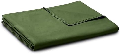 YnM Exclusive Cotton Duvet Cover for Weighted Blankets (Army Green, 48''x72'') by YNM