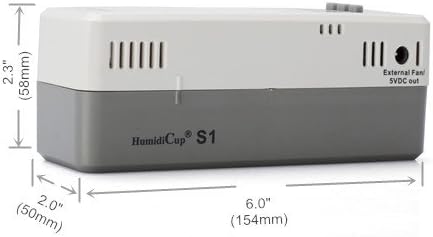 HumidiCup® S1 Electronic Cigar Humidifier, Small Size for 40-150 Count Desktop Humidor, 40% to 90% Setting Range, Stable Humidty Control - Image 3