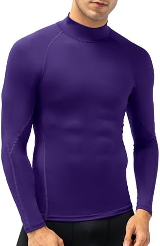 SPVISE Men's Compression Shirts Long Sleeve Mock Turtleneck Workout Tops - Image 2