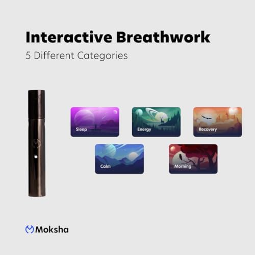 Moksha O₁ Gamified Stress & Anxiety Relief | Smart Meditation Device for Relaxation and Sleep | Interactive Breathwork & Biofeedback Tool | iOS Only (Space) - Image 5