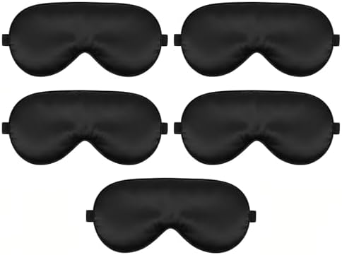 TONDAZHIYO Sleep Eye Mask, 5 Pack Blackout Blindfold, Soft Comfortable Eye Cover for Women Men, Night Travel Nap Yoga (5) by TONDAZHIYO