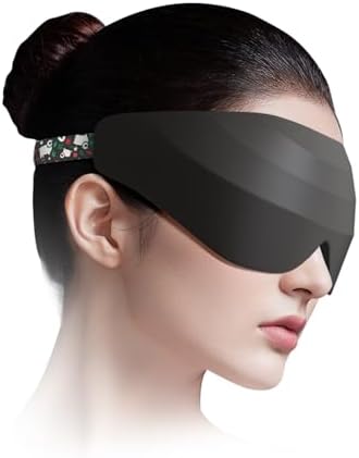 Sleep Mask for Side Sleeper Women Men, EVA BELLE Eye Mask for Sleeping Light Blocking, 3D Sleeping Mask Blackout, Soft Breathable Eye Shade Cover with Adjustable Elastic Strap for Travel Home Nap Rest by Evabelle