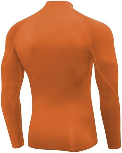 SPVISE Men's Compression Shirts Long Sleeve Mock Turtleneck Workout Tops - Image 4