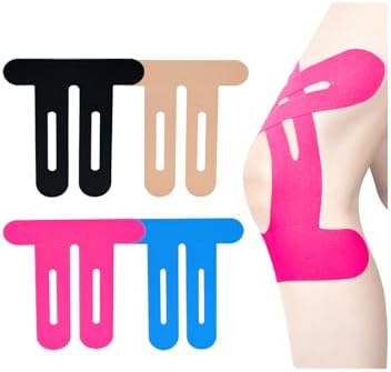 SOON GO Kinesiology Tape for Knees,4 Colors,-High Elastic Knee Support,Knee Pain Relief,Latex-Free Hypoallergenic,Waterproof,Breathable Original Cotton Sports Tape by SOON+GO