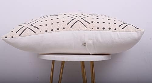 Trade Star Authentic Body Pillowcase Pure Cotton Case 100% Cotton Throw Decorative Cushion Covers Handloomed Oblong Pillow Cover Indian Decorations for Sofa Couch (Ivory NOVA 12X18 INCHES) - Image 2
