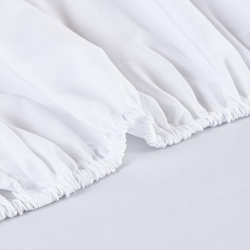 MRJ Soft 3 Piece Set Microfiber Massage Sheet Set,for Massage Tables,Includes Massage Flat Sheet,Massage Fitted Sheet and Face Rest Cover,White - Image 6