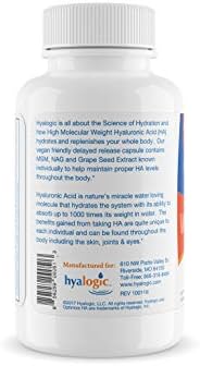 Hyalogic Hyaluronic Acid 120 mg Delayed Release Capsules | Combo Formula w/Glucosamine MSM | Support Healthy Joints, Eyes and Skin and Overall Body | Promote Healthy Skin | Non-GMO (30 Count) - Image 3