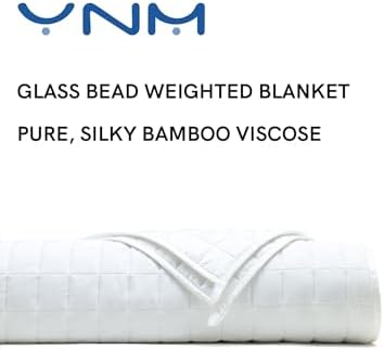 YnM Cooling Weighted Blanket for Adults, 15lbs Heavy Bed Throw for One Person of 140lbs, Perfect for Hot Sleepers or Warm Climates with Cooling Rayon/Glass Beads(60x80 Inches,Queen Bed, White) - Image 2