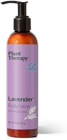 Plant Therapy Lavender Body Lotion with Aloe and Shea, Hydrate and Nourish Skin with Botanical Ingredients, 8 oz by PlantTherapy