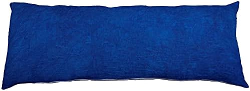 Trade Star Handloom Pillow Cover Throw Pillow Case Luxurious Oblong Cooling Authentic Bed Rest Cushion Cover for Bedding Decor (Indigo (Solid), 14 X 36 Inch) by TradeStar