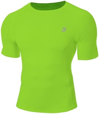 Roadbox Compression Shirt Men Short Sleeve, Cool Dry Base Layer Athletic Undershirts, Workout T-Shirt for Sports Gym Running by Roadbox