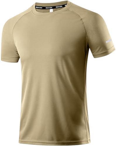 Boyzn 1, 3, 5 or 7 Pack Men's Workout Running Shirts, Dry Fit Moisture Wicking T-Shirt, Gym Athletic Short Sleeve Tee Shirts by Boyzn