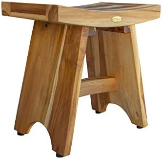 EcoDecors 18-Inch Teak Shower Stool, 300 lb, Compact Spa Seating - Image 6
