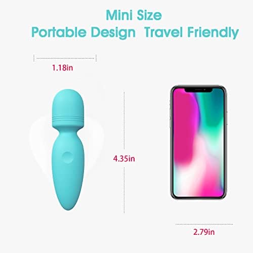 Mini Wand Massager,Small Cordless Handheld Massager with 10 Quiet Vibration Modes, Personal Handheld Rechargeable Massager for Neck Shoulder Back Body - Image 2