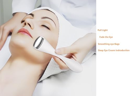 Mini Eye Face Rollers Massager 304 Stainless Steel Ice Silicone Roller for Relief Pain Skincare Facial Women Girl Gift (White Color) - Image 5