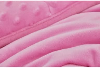 TONGDADA Minky Weighted Blanket | 40''x60'',10lbs | Cozy and Soft Minky Weighted Throw Blanket | Luxury Velvet with Premium Glass Beads | Pink Minky - Image 6