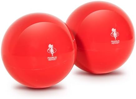 OPTP Franklin Method Mini Smooth Ball Set – Adjust Firmness, Red, 3" Pair by OPTP