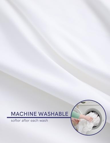 YnM 3-Side Zipper Duvet Cover for Weighted Blankets | Easy on, Easy Off White, 90"x90" - Image 5