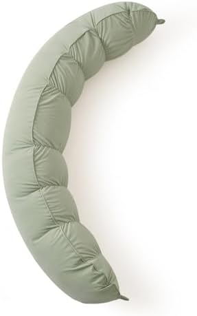 Peallow(Pat. Pend) – Long Round Body Pillow for Adults, Bolster Pillow for Sleeping, Soft and Supportive Pillow for Sleeping & Lumbar Support (Celadon Green,59") by Ailuteie
