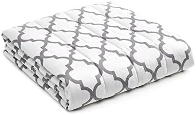 YnM Weighted Blanket,Heavy 100 Percent Oeko-Tex Certified Cotton Material, Bed Blanket for One Person of 190lbs, Ideal for Queen/King Bed (60x80 Inches, 20 Pounds, Lattice Scroll) by YNM