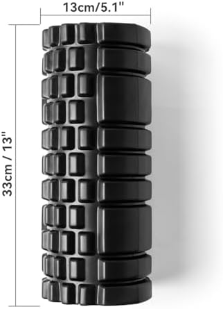 Krightlink Foam Roller for Deep Tissue Massager, 13" High Density Exercise Patented Roller for Muscle Massage and Myofascial Trigger Point Release Back Roller for Fitness, Yoga and Pilates (Black) - Image 6